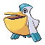 Pelipper front-facing sprite from Pokémon Emerald