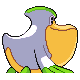 Pelipper shiny back-facing sprite from Pokémon HeartGold