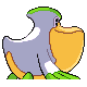 Pelipper shiny back-facing sprite from Pokémon Platinum