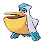 Pelipper front-facing sprite from Pokémon Sapphire