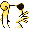 Persian back-facing sprite from Pokémon Red