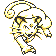 Persian front-facing sprite from Pokémon Yellow