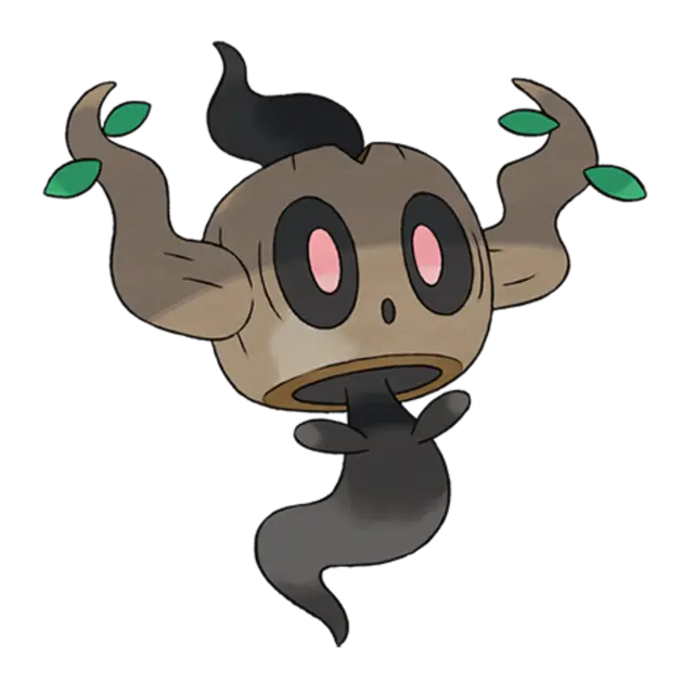 Phantump, the Stump Pokémon — Ghost/Grass-type Pokémon official artwork