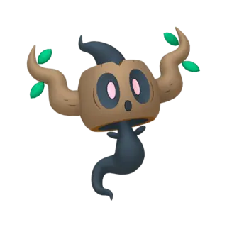 Phantump front-facing sprite from Pokémon Shield