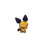 Pichu shiny back-facing sprite from Pokémon White 2