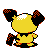 Pichu back-facing sprite from Pokémon Silver