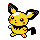 Pichu front-facing sprite from Pokémon Silver