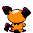 Pichu shiny back-facing sprite from Pokémon Silver