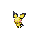 Pichu front-facing sprite from Pokémon HeartGold