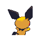 Pichu shiny back-facing sprite from Pokémon HeartGold