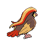Pidgeot back-facing sprite from Pokémon Black 2