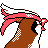 Pidgeot back-facing sprite from Pokémon Crystal