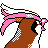 Pidgeot back-facing sprite from Pokémon Gold