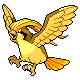 Pidgeot shiny front-facing sprite from Pokémon SoulSilver