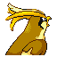 Pidgeot shiny back-facing sprite from Pokémon Sapphire