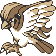 Pidgeot front-facing sprite from Pokémon Yellow