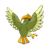 Pidgeotto shiny back-facing sprite from Pokémon Black