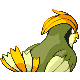 Pidgeotto shiny back-facing sprite from Pokémon Pearl