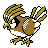 Pidgeotto shiny front-facing sprite from Pokémon Silver