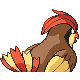 Pidgeotto back-facing sprite from Pokémon SoulSilver