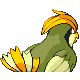 Pidgeotto shiny back-facing sprite from Pokémon SoulSilver