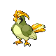 Pidgeotto shiny front-facing sprite from Pokémon SoulSilver