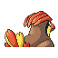Pidgeotto back-facing sprite from Pokémon Sapphire