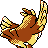 Pidgey back-facing sprite from Pokémon Crystal