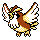 Pidgey front-facing sprite from Pokémon Crystal