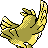 Pidgey shiny back-facing sprite from Pokémon Crystal
