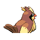 Pidgey back-facing sprite from Pokémon Pearl