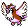 Pidgey front-facing sprite from Pokémon Silver