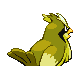 Pidgey shiny back-facing sprite from Pokémon Platinum