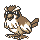 Pidgey front-facing sprite from Pokémon Yellow