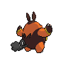 Pignite back-facing sprite from Pokémon Black