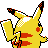 Pikachu back-facing sprite from Pokémon Crystal