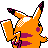 Pikachu shiny back-facing sprite from Pokémon Crystal