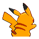 Pikachu shiny back-facing sprite from Pokémon Diamond