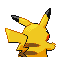 Pikachu shiny back-facing sprite from Pokémon FireRed