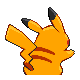 Pikachu shiny back-facing sprite from Pokémon HeartGold