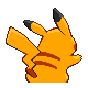 Pikachu shiny back-facing sprite from Pokémon Platinum