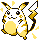 Pikachu front-facing sprite from Pokémon Blue