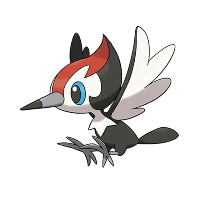 Pikipek, the Woodpecker Pokémon — Normal/Flying-type Pokémon official artwork