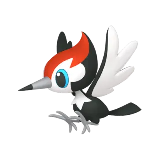Pikipek front-facing sprite from Pokémon Ultra Moon