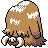 Piloswine front-facing sprite from Pokémon Crystal
