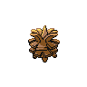 Pineco shiny back-facing sprite from Pokémon Black
