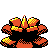Pineco shiny back-facing sprite from Pokémon Silver
