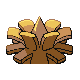 Pineco shiny back-facing sprite from Pokémon SoulSilver