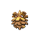 Pineco shiny front-facing sprite from Pokémon SoulSilver