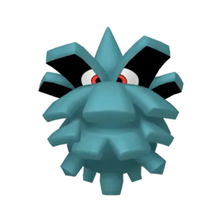 Pineco front-facing sprite from Colosseum